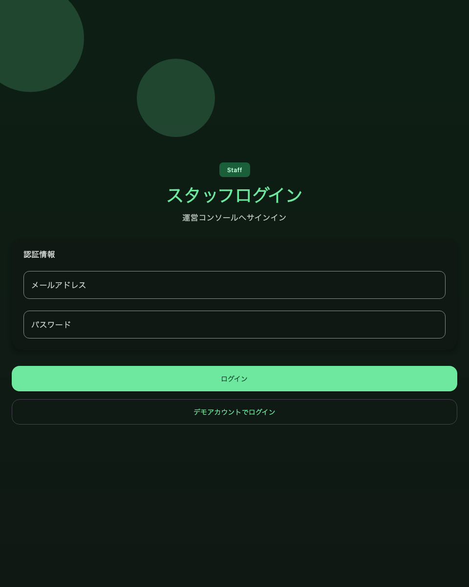 デモアカウントでログイン